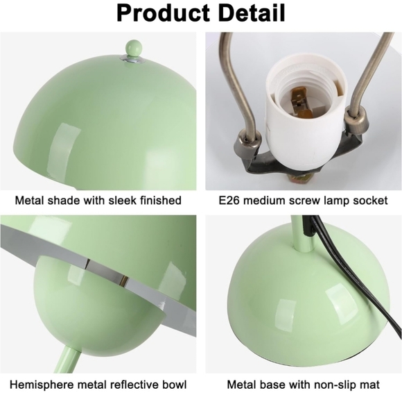 Styish Green Modern Table Lamp - Picture 3 of 8